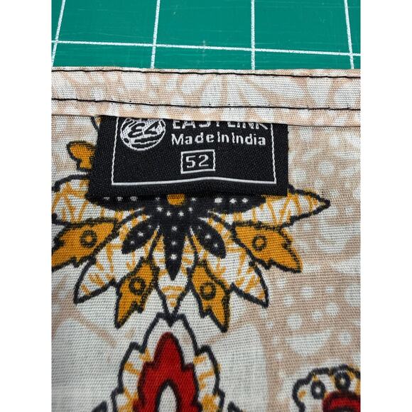 East Link Kaftan Maxi Dress 52 Beige Black Red Paisley Boho Kimono Tunic Lounge - Picture 3 of 9